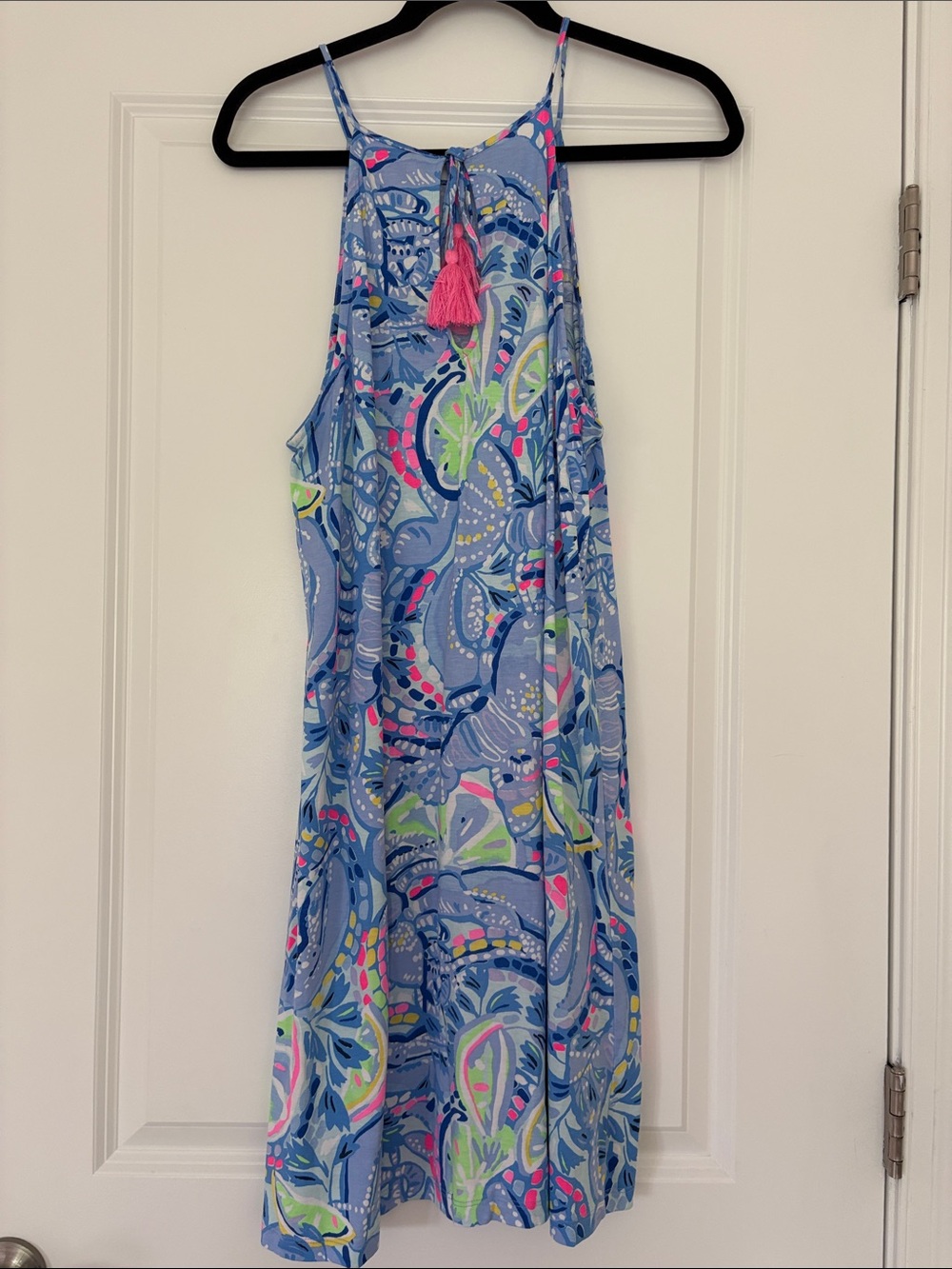 Lilly Pulitzer Blue Multi-Color Printed Midi Dress - Picture 2 of 4